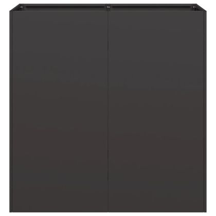 Кашпа, черна, 80x40x80 см, студеновалцувана стомана