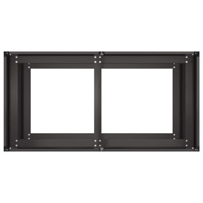 Кашпа, черна, 80x40x80 см, студеновалцувана стомана