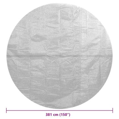 Плаващо соларно покривало за басейн PE 381 см сиво