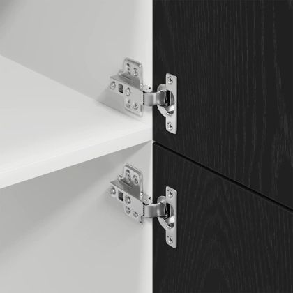 Шкаф за хладилник с рафт Riga Черен дъб 60 x 57 x 207 см