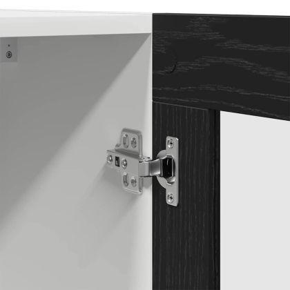 Висящ шкаф с рафт Черния дъб 60 x 31 x 60 см Инженерно дърво