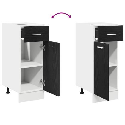 Шкаф с чекмедже отдолу с рафт Riga Черен дъб 30 x 46 x 81,5 см