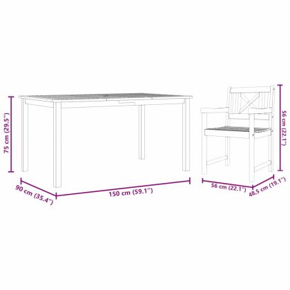 Комплект за хранене в градината 7 pcs Кафяво