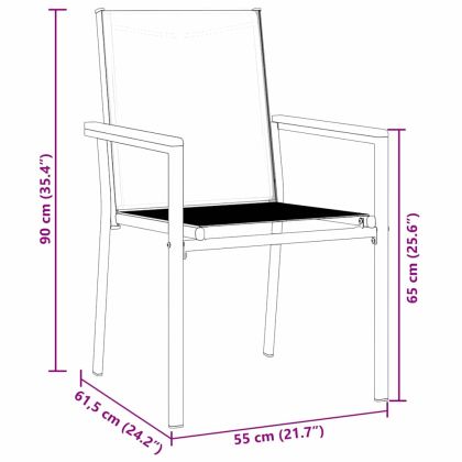 Комплект за хранене в градината 5 pcs Черно Текстилен и стомана
