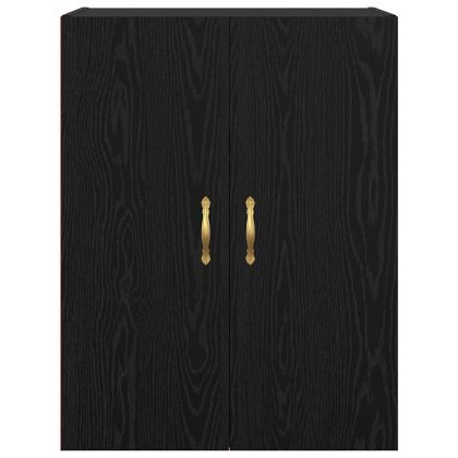 Стенно шкафче 2 pcs Черния дъб 69,5 x 34 x 90 см