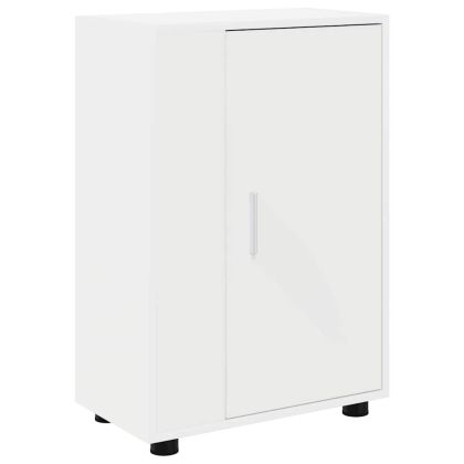 Комплект ТВ шкаф Монтиране на стена 4 pcs Бяло Инженерно дърво