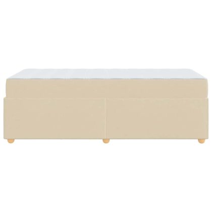 Рамка за легло с матрак Крем 90 x 200 cm текстил