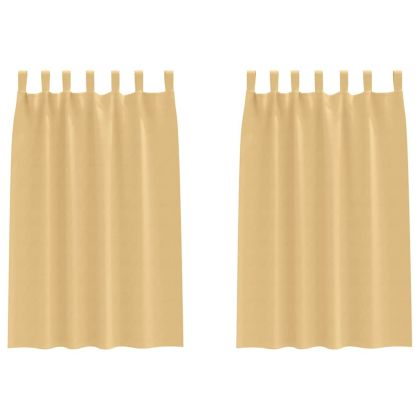 Завеси за затъмняване с пръстени 2 pcs Бежово 175 x 140 см