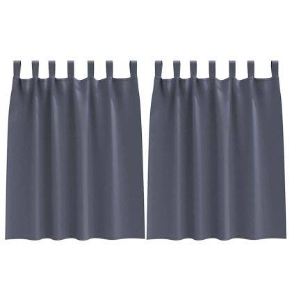 Завеси за затъмняване с пръстени 2 pcs Антрацит 140 x 140 cm