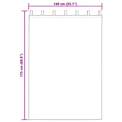 Завеси за затъмняване с пръстени 2 pcs Крем 175 x 140 см