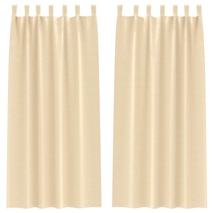 Завеси за затъмняване с пръстени 2 pcs Крем 245 x 140 см