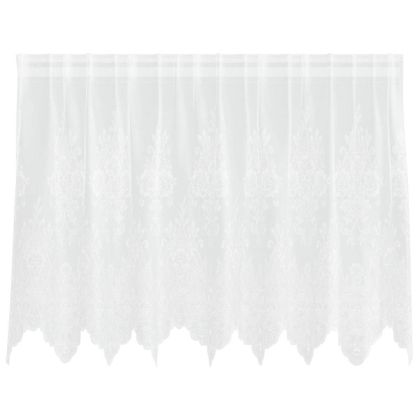 Перде от дантела С завеси Флорален Бяло 80 x 200 cm Полиестер