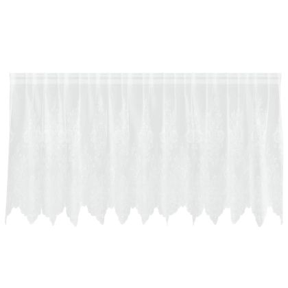 Перде от дантела С завеси Флорален Бяло 100 x 300 cm Полиестер