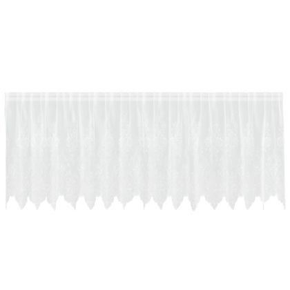 Перде от дантела С завеси Флорален Бяло 120 x 400 cm Полиестер