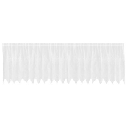 Перде от дантела С завеси Флорален Бяло 80 x 500 cm Полиестер