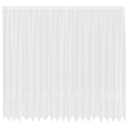 Перде от дантела С завеси Флорален Бяло 300 x 500 cm Полиестер
