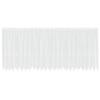 Перде от дантела С завеси Флорален Бяло 140 x 600 cm Полиестер