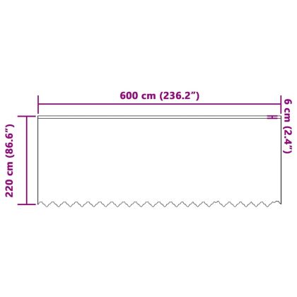 Перде от дантела С завеси Флорален Бяло 220 x 600 cm Полиестер
