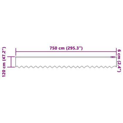 Перде от дантела С завеси Флорален Бяло 120 x 750 см Полиестер