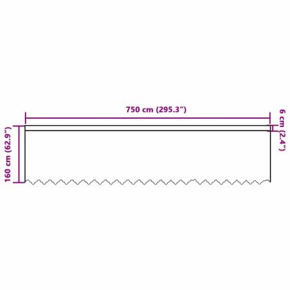 Перде от дантела С завеси Флорален Бяло 160 x 750 см Полиестер