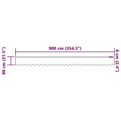 Перде от дантела С завеси Флорален Бяло 80 x 900 см Полиестер