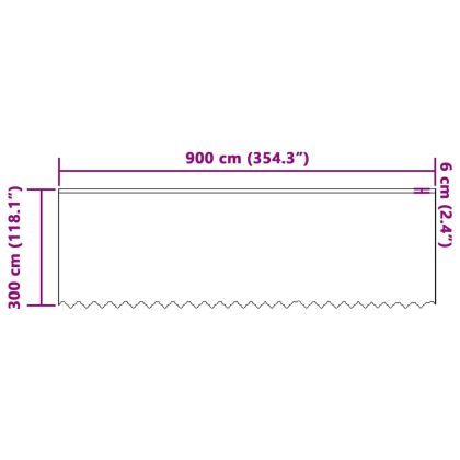 Перде от дантела С завеси Флорален Бяло 300 x 900 cm Полиестер