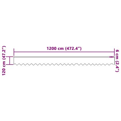 Перде от дантела С завеси Флорален Бяло 120 x 1200 cm Полиестер