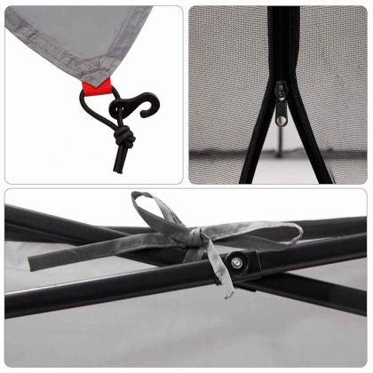 Вътрешна палатка Сив и оранжев 303 x 303 x 196 см тафта