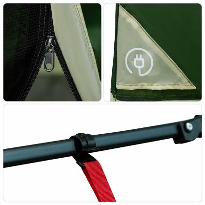 Вътрешна палатка с покрив Зелен 290 x 288 x 234 см тафта