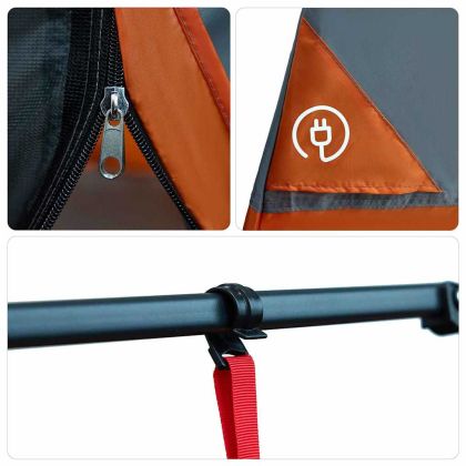 Вътрешна палатка Сив и оранжев 290 x 288 x 234 см тафта