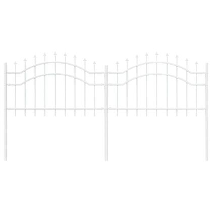 Градска ограда Бяло 240 x 115 cm Прахово покритие стомана