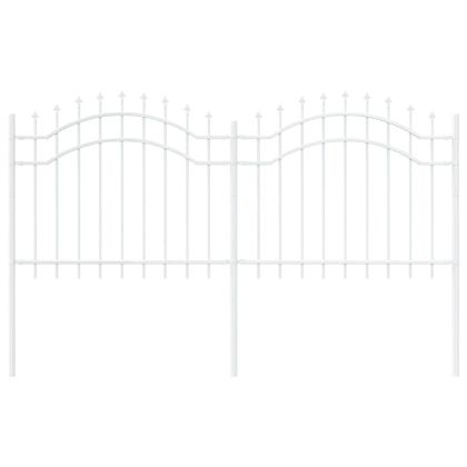 Градска ограда Бяло 140 cm Прахово покритие стомана