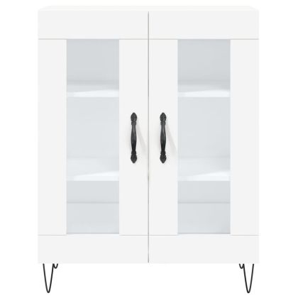 Висок шкаф, бял, 69,5x34x180 см, инженерно дърво