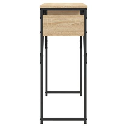 Конзолна маса с рафт, дъб сонома, 105x30x75 см, инженерно дърво