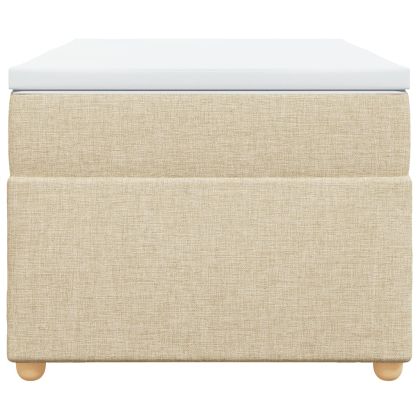 Боксспринг легло с матрак, кремава, 90x200 см, плат