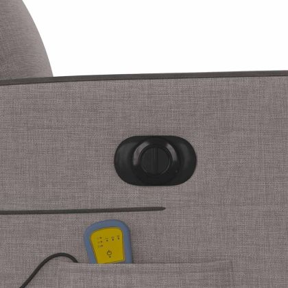 Електрически масажен наклоняем стол, таупе, текстил