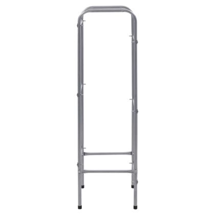 Стелаж за съхранение за 3 щайги сребрист 50x33x116 см стомана