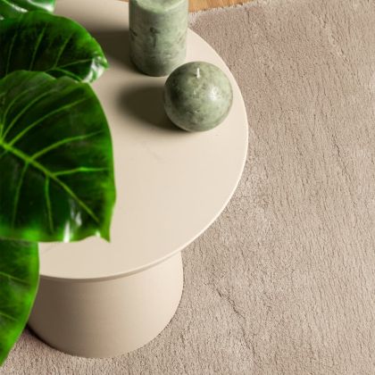 Килим HUARTE с къс косъм, мек и миещ се, пясъчен, 240x340 см