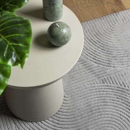 Килим "IZA" с къс косъм, скандинавски вид, сив, 240x340 см