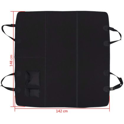 Покривало за задна седалка за домашни любимци 148x142 см черно