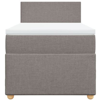 Боксспринг легло с матрак, таупе, 90x190 см, плат