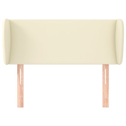 Горна табла с уши, кремава, 83x23x78/88 см, изкуствена кожа