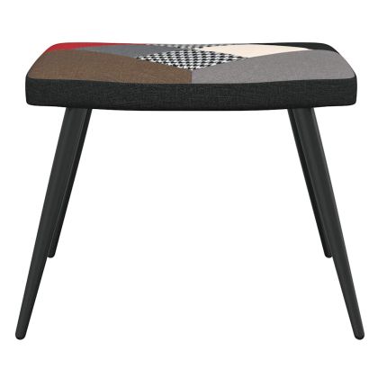 Релаксиращ стол с табуретка, пачуърк, плат