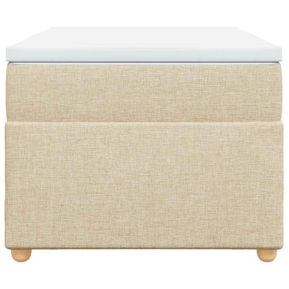 Боксспринг легло с матрак, кремаво, 100x200 см, плат