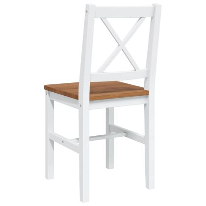 Трапезен комплект, 5 части, кафяво и бяло