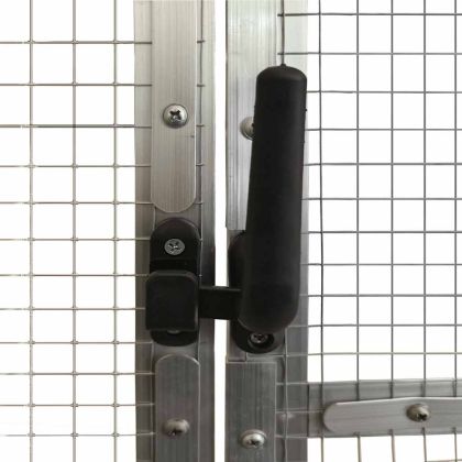 Волиера, сребриста, 1,79x2x1,85 м, алуминий