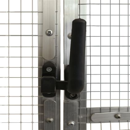 Волиера, сребриста, 1,79x3x1,85 м, алуминий