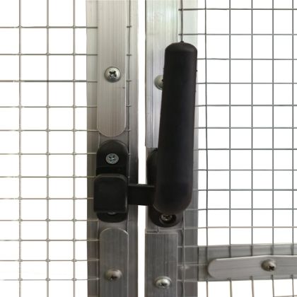 Волиера, сребриста, 1,79x8x1,85 м, алуминий