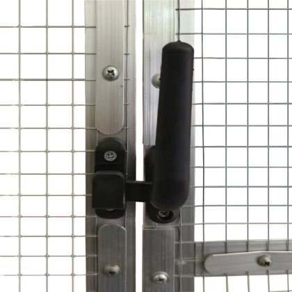 Волиера, сребриста, 1,79x10x1,85 м, алуминий