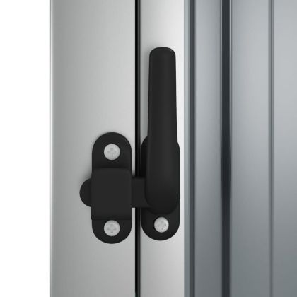 Градинска барака, сива, 88x89x161 см, поцинкована стомана